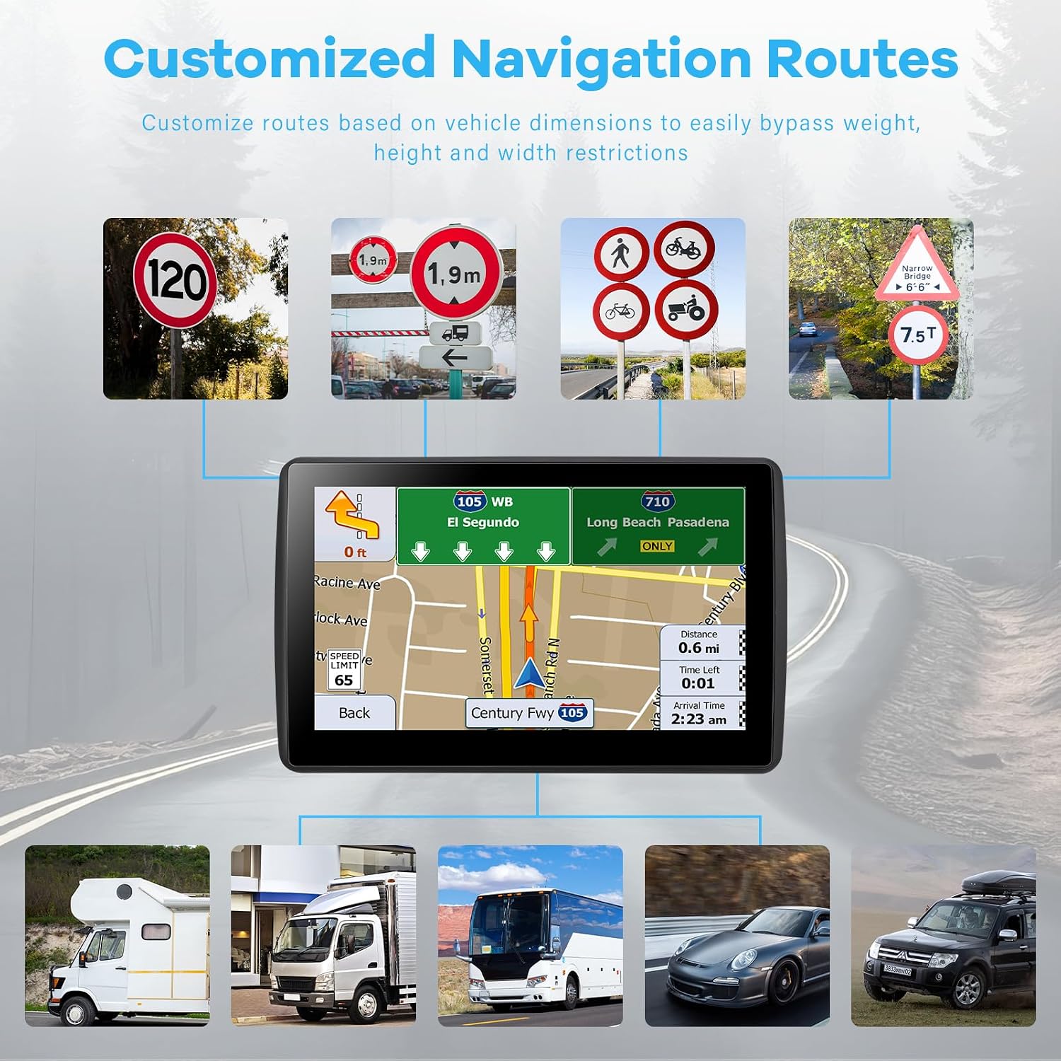 7'' GPS Navigator for Car - 2026 North America Maps Free Lifetime Updates - Image 3
