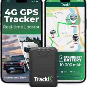Tracki Pro GPS Tracker for Vehicles, 4G LTE, Long Battery Life